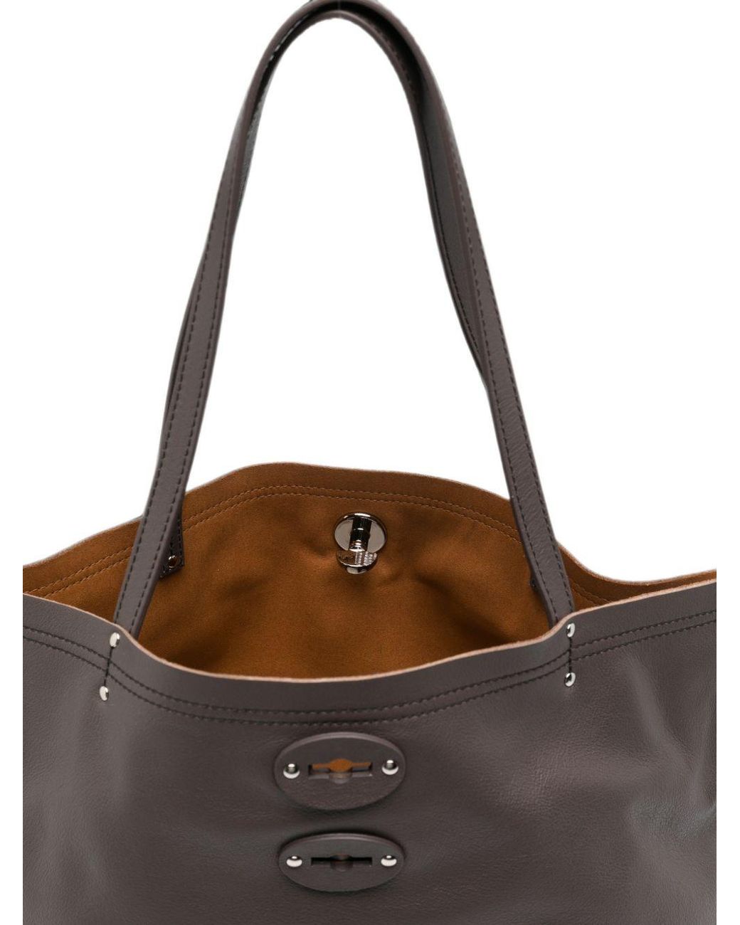 Zanellato Black A'Spasso Saeta Medium Leather Handbag