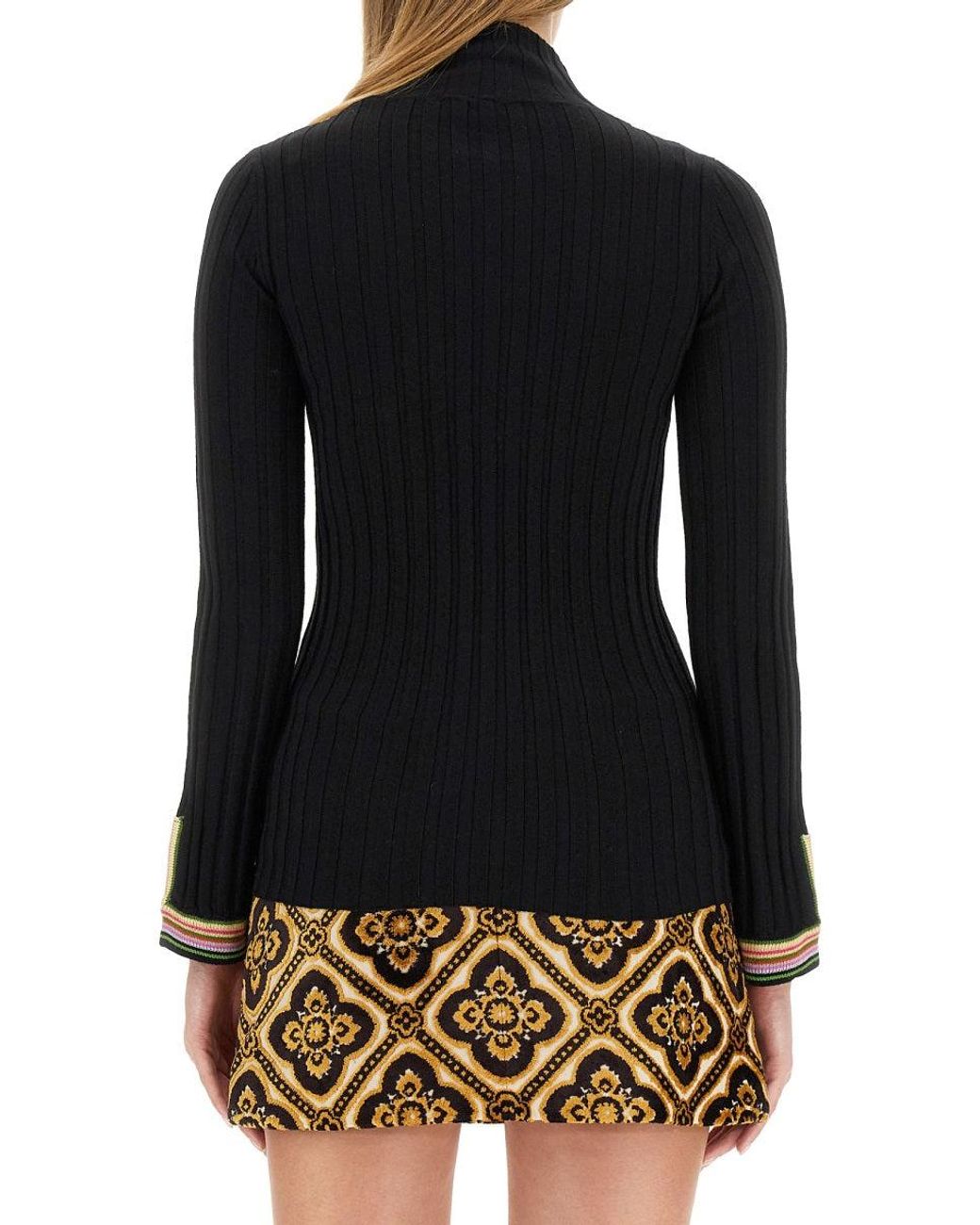 Etro Black Classic Turtleneck Sweater For