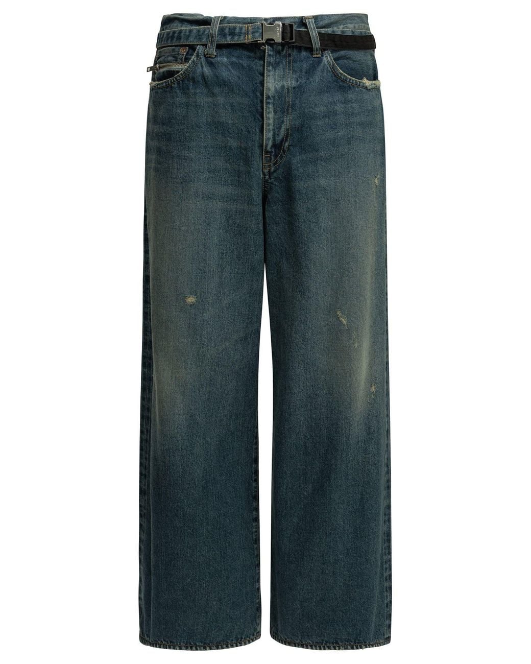 Vaqueros de pierna ancha "Beyondexx" Sacai de color Blue