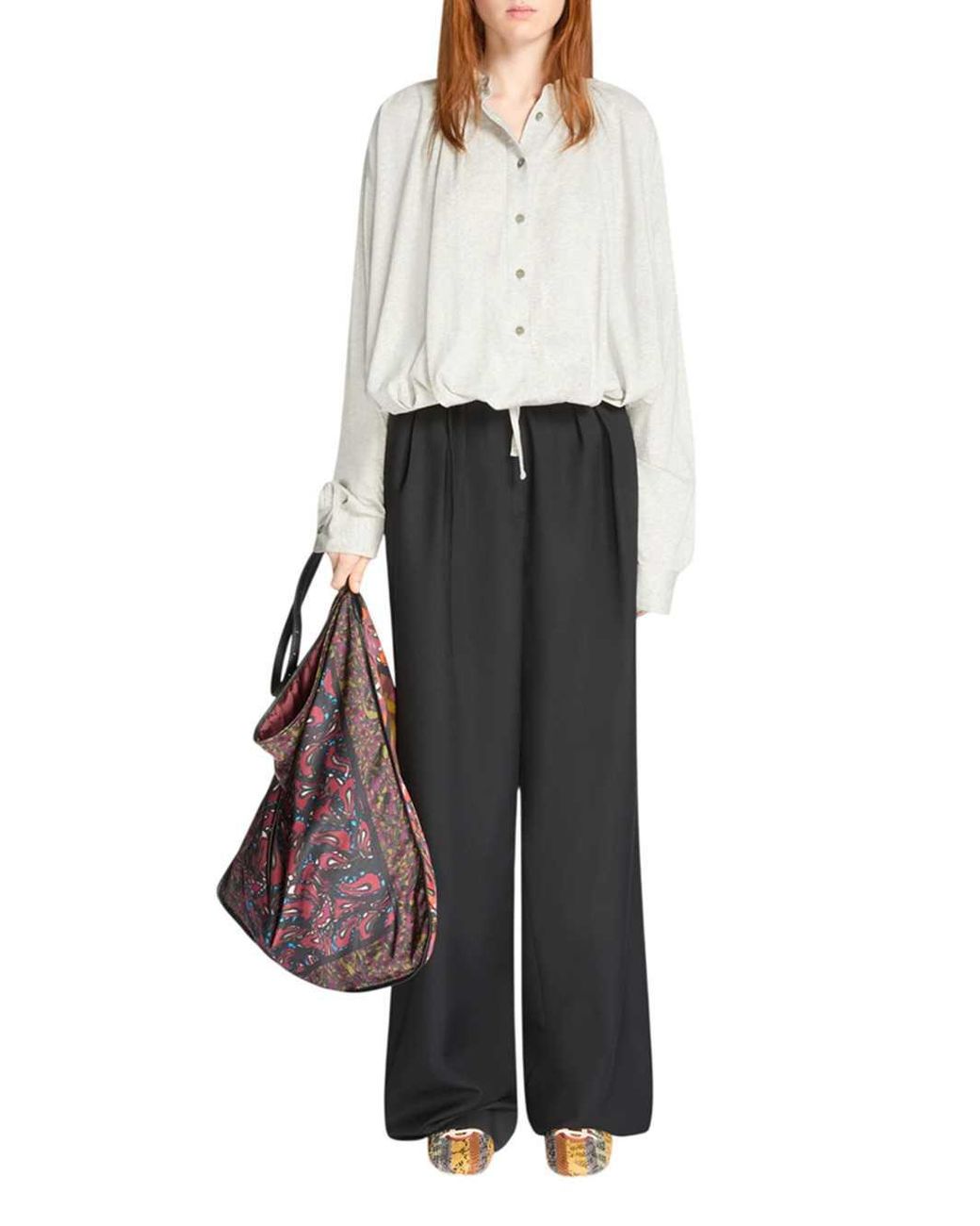 Dries Van Noten Purple Oversized Scarf Bag