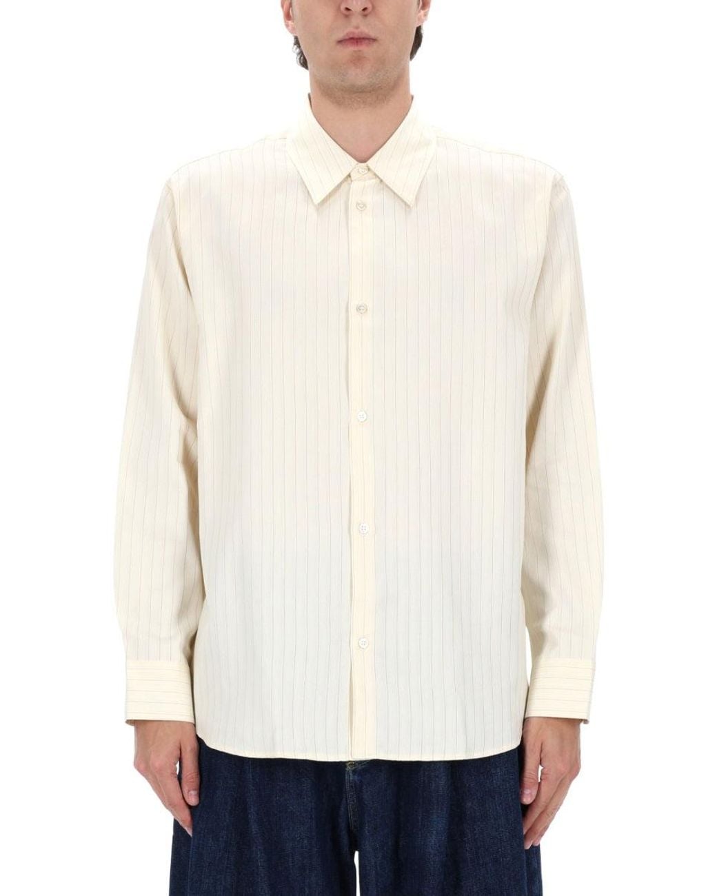 Studio Nicholson Natural Multicolour Cotton Silk Shirt for men