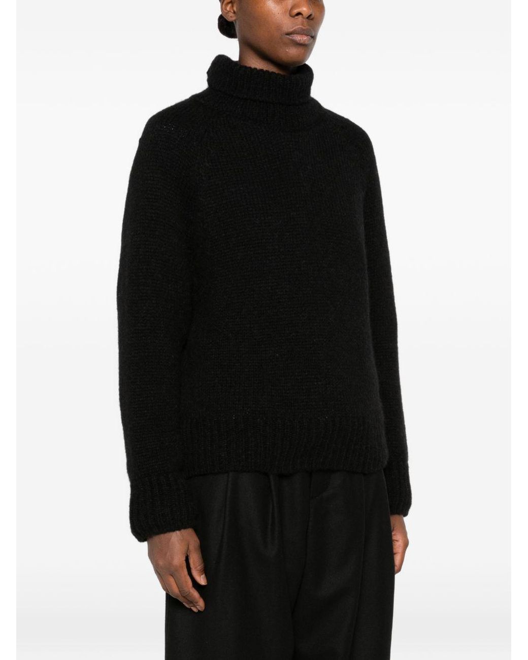 Susanne Bommer Black Wool Turtle Neck Jumper