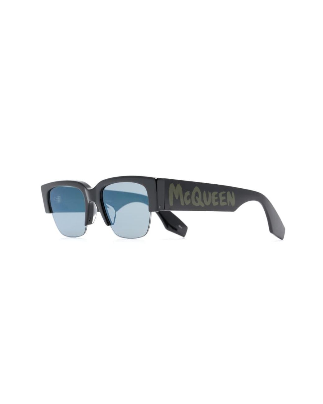 McQueen Green Graffiti Sunglasses
