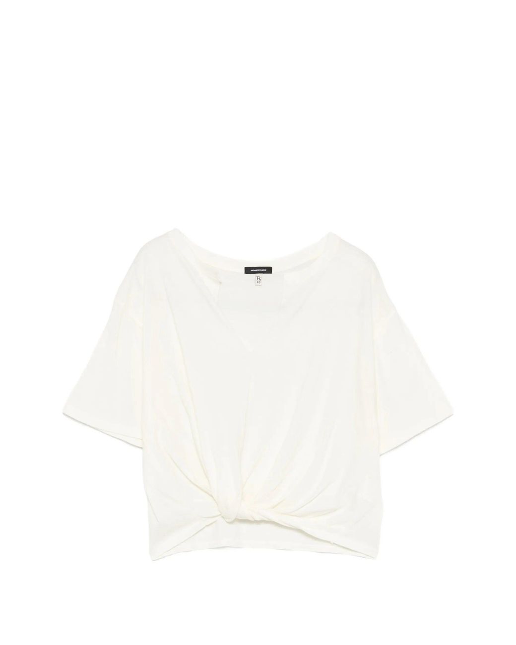 R13 White Twisted Front Tee