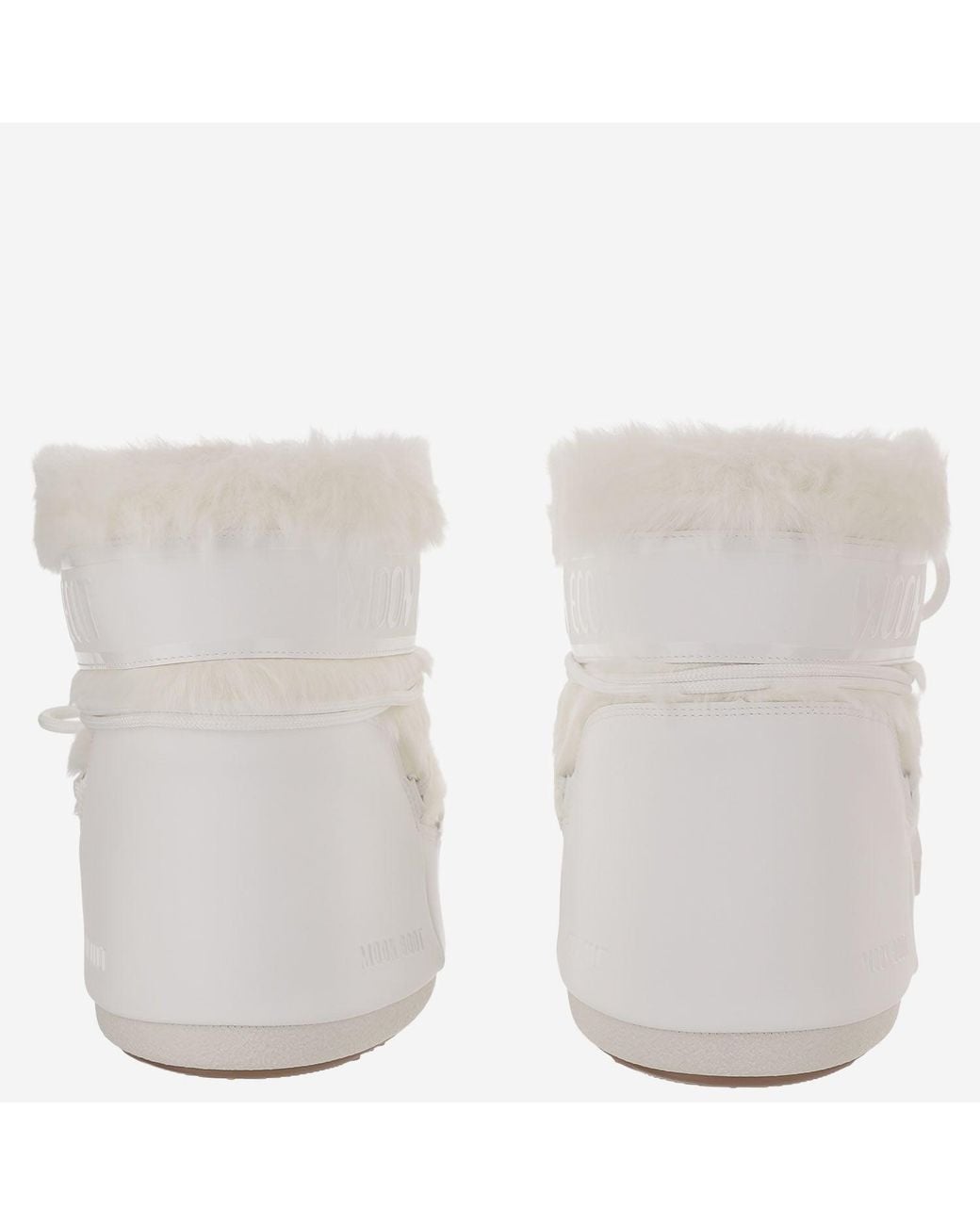 Moon Boot White Icon Low Faux Fur Ankle Boots