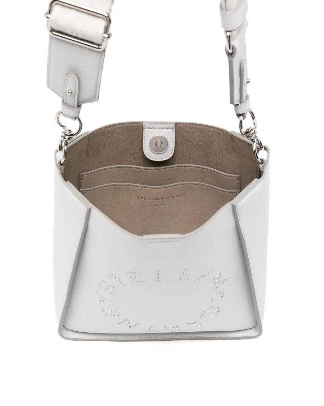 Stella McCartney White Shoulder Bag With Logo Detail