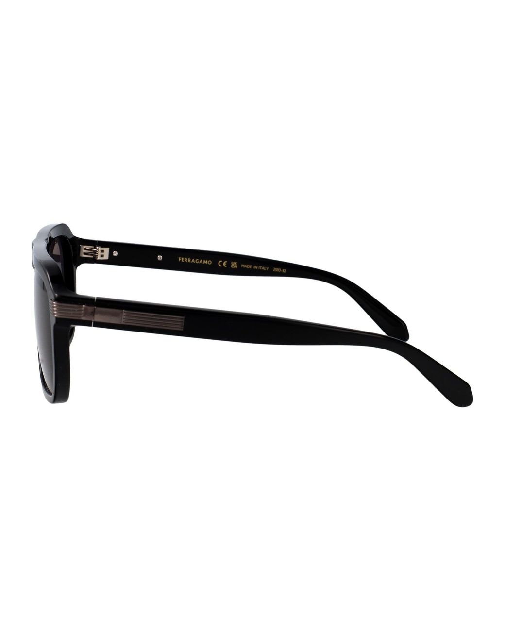 Ferragamo Black Acetate Sunglasses