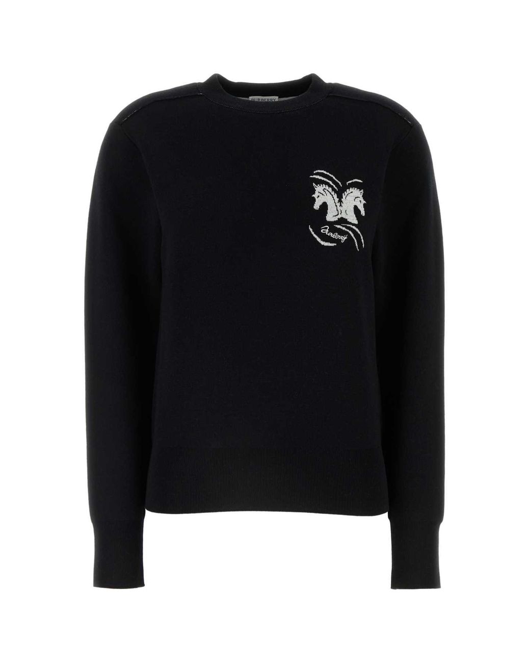 Burberry Black Stretch Wool Blend Sweater