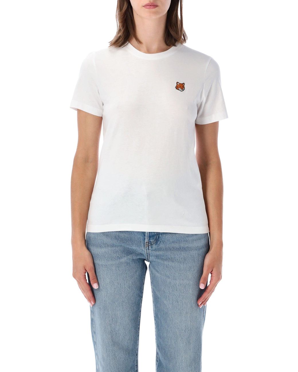 Maison Kitsuné Blue Fox Patch Crewneck T-Shirt