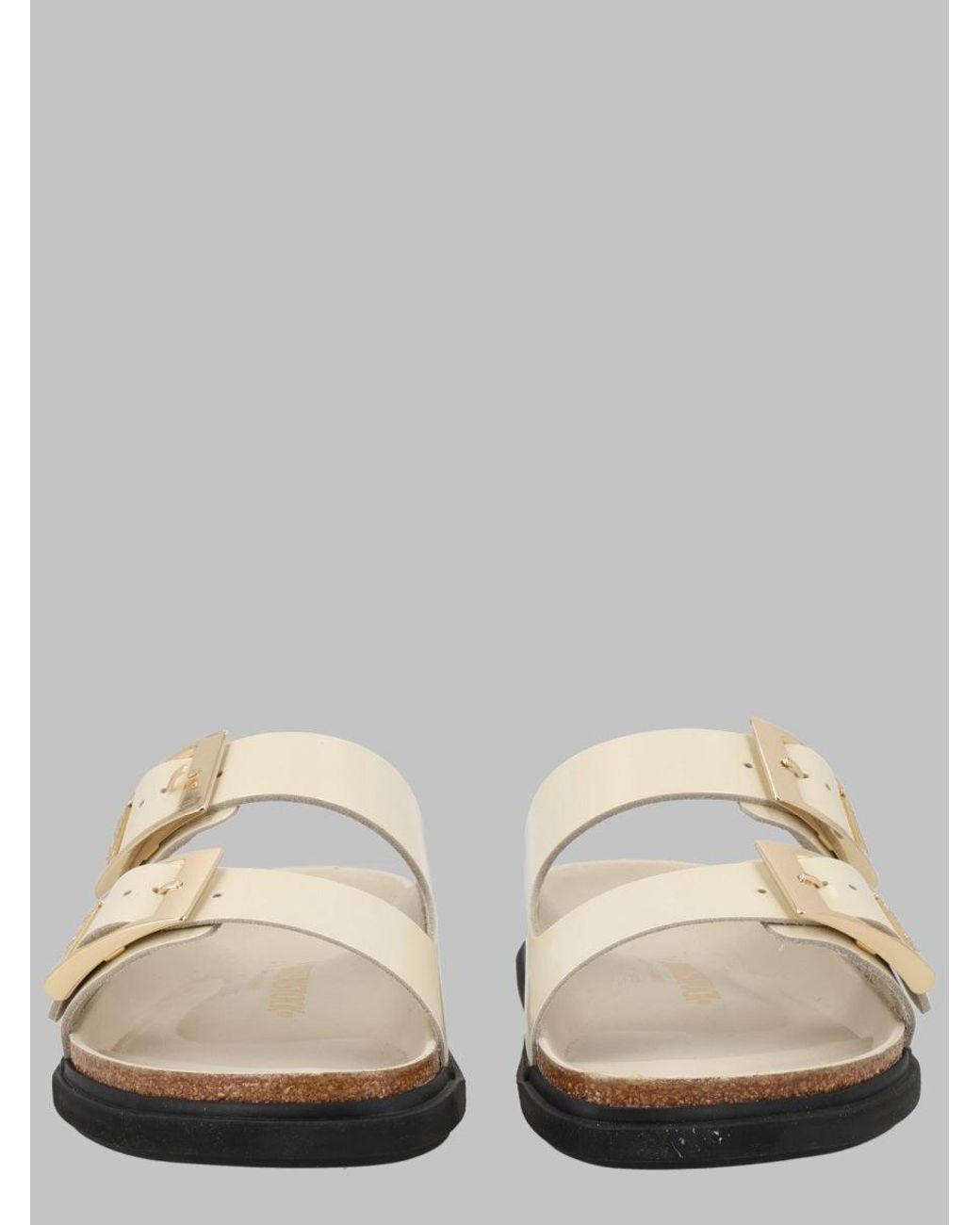 Birkenstock Natural Sandals Arizona Droplet Buckle Leather