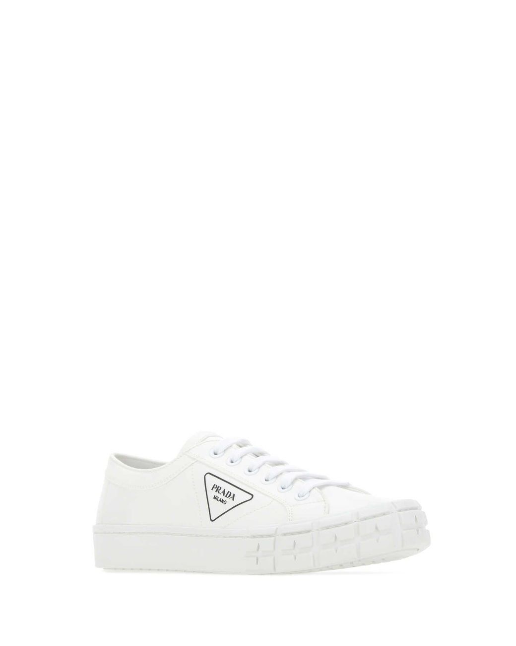 Prada White Cassetta Wheel Recycled-nylon Gabardine Trainers for men