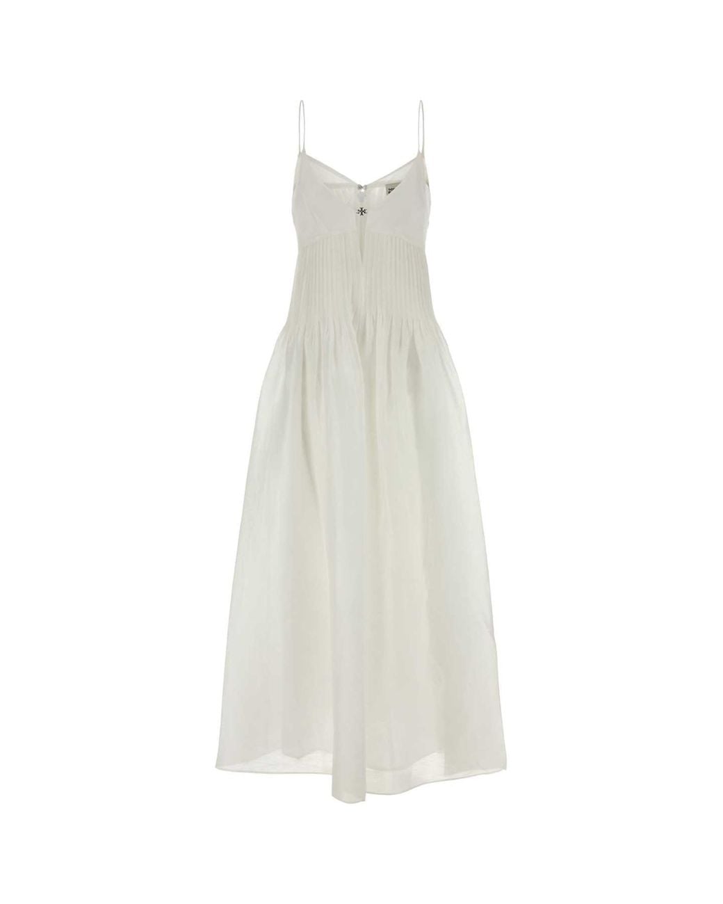 Tory Burch White Waisted Linen Dress