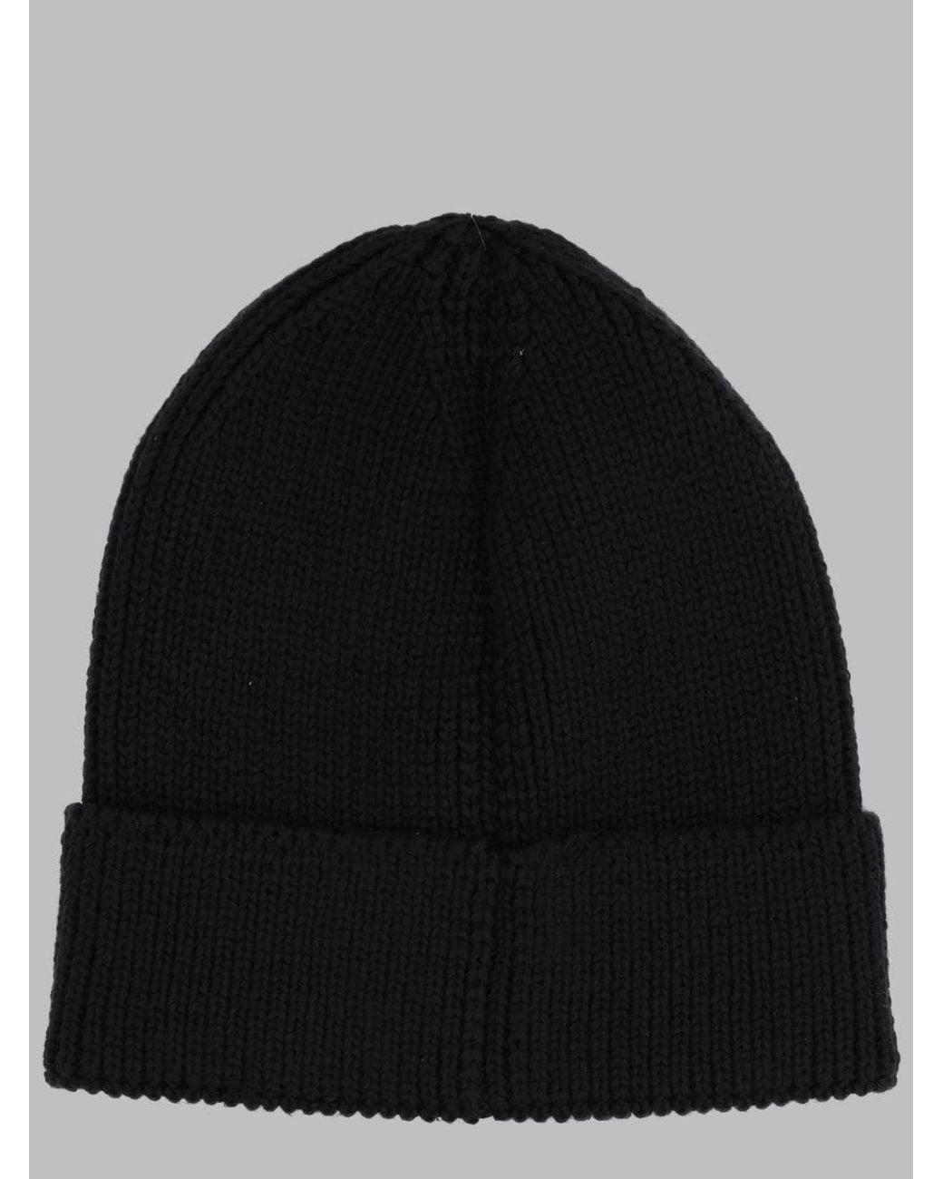 The North Face Black Fold-Over Knit Beanie Hat For