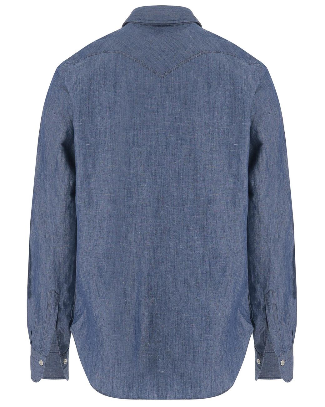Finamore 1925 Blue Cotton And Linen Shirt
