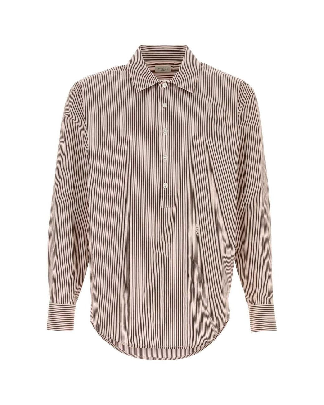 Saint Laurent Gray Chemise Classic Fit Col Polo B