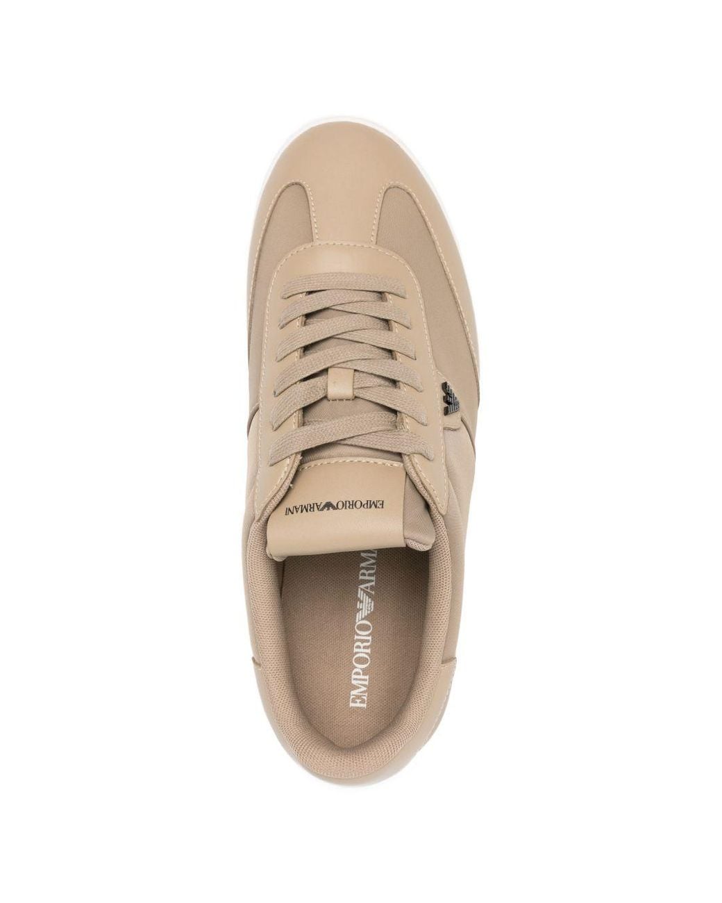 Emporio Armani Natural Leather Sneakers for men
