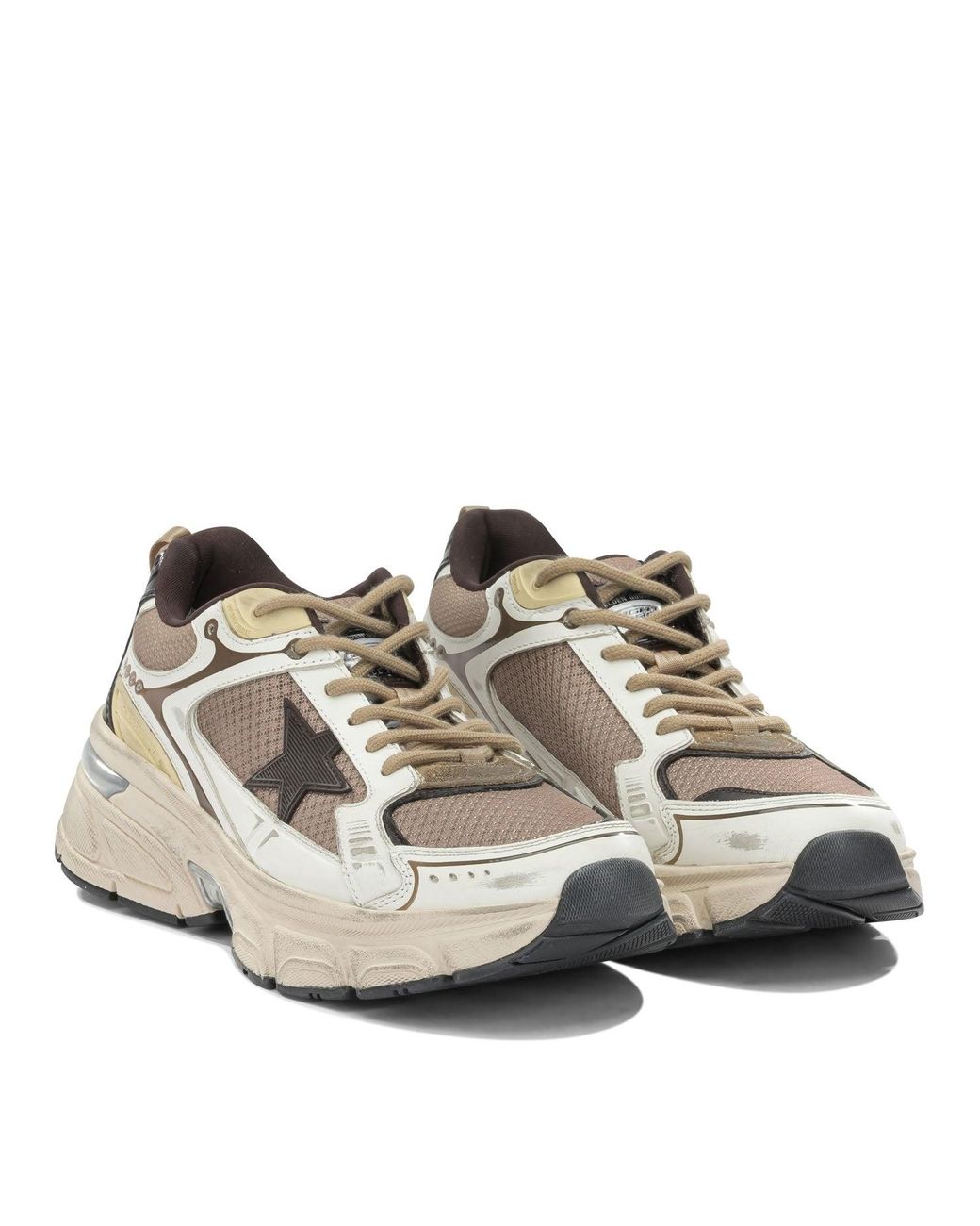 Golden Goose Deluxe Brand White Lightstar Low-Top Sneakers