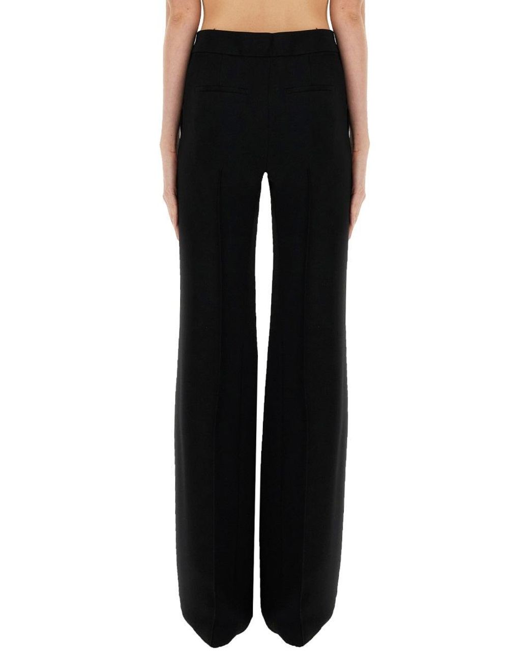 Jil Sander Black Viscose Blend High-Waisted Pants
