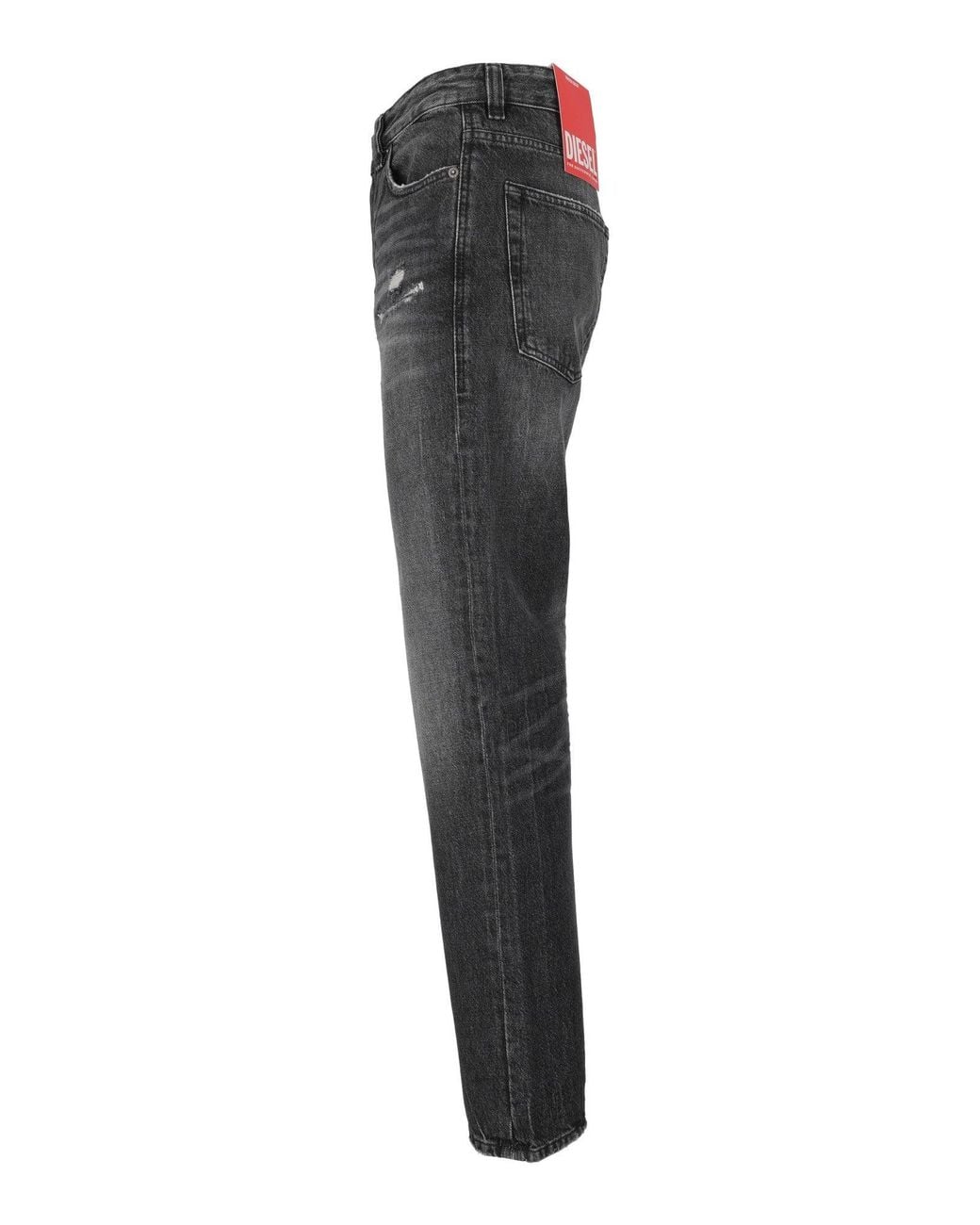 DIESEL Gray Mid-Rise 2024 D-Macs L.32 Jeans