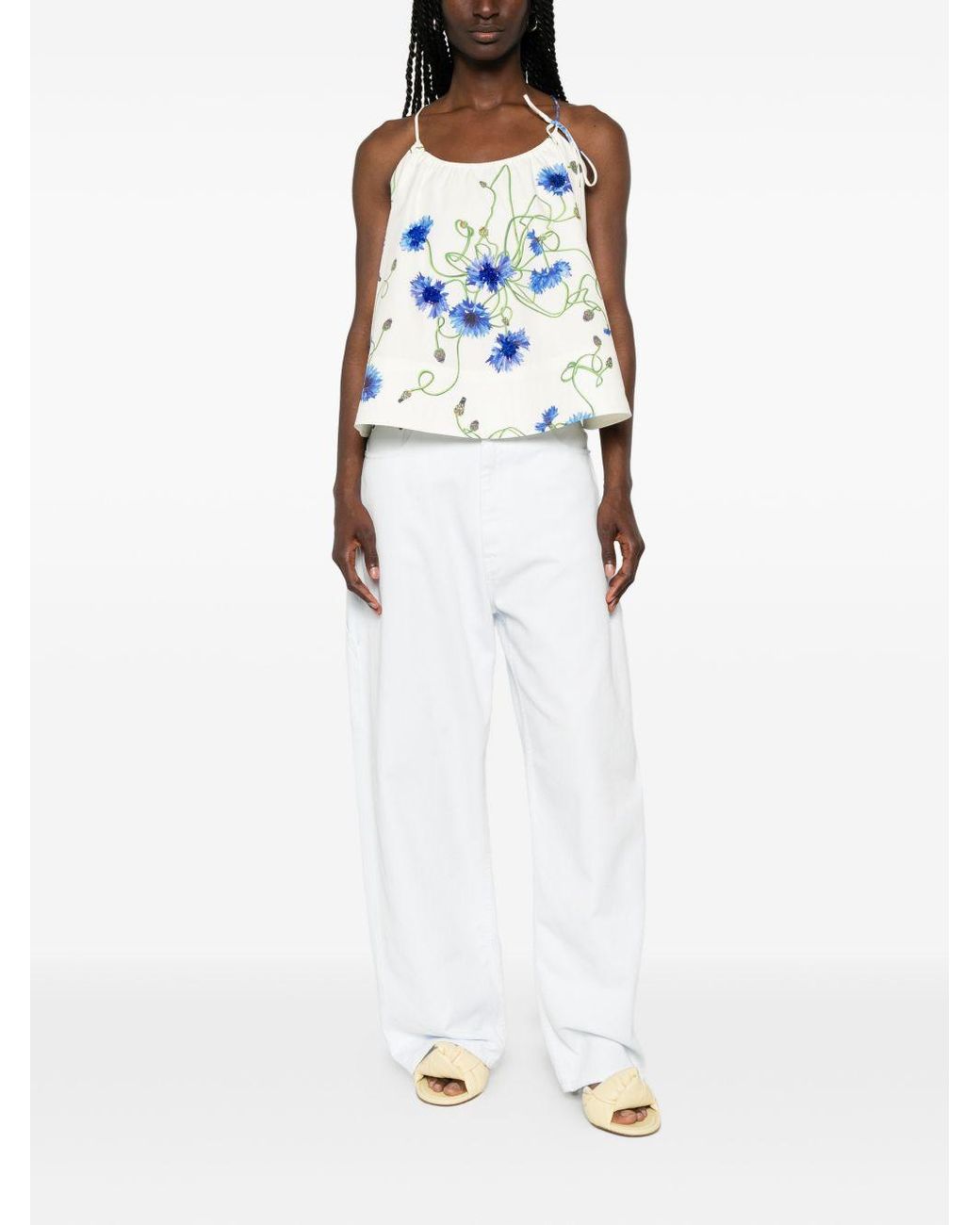 Stella McCartney White Embroidered Cotton Top
