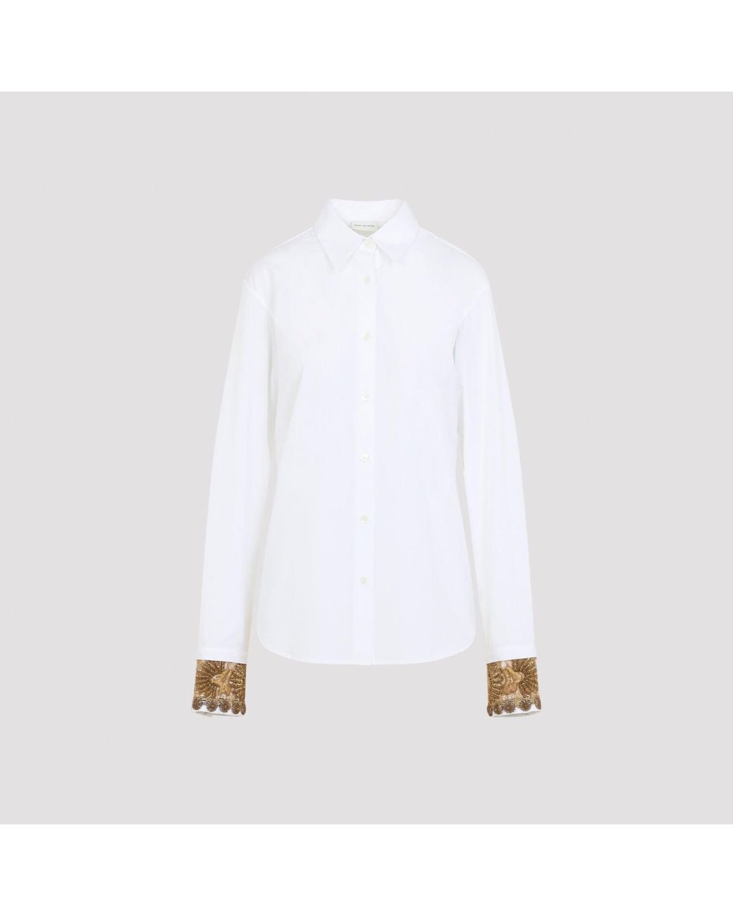 Dries Van Noten White 100% Cotton Shirt