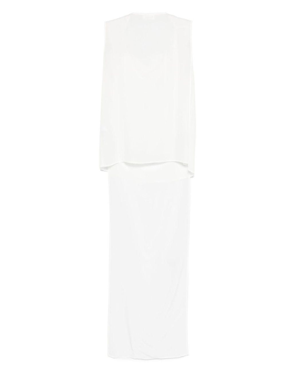 P.A.R.O.S.H. White Silk Top