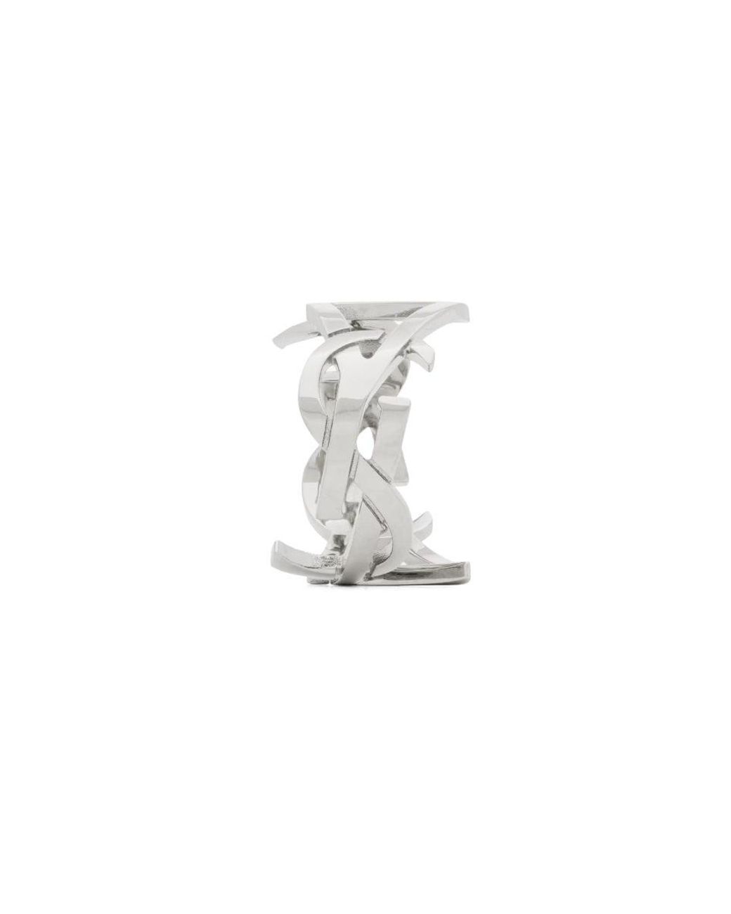 Saint Laurent White Anello "Cassandre"