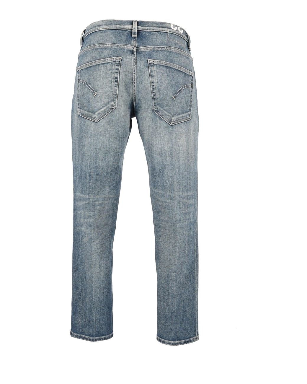 Dondup Blue Brighton Mid-Rise Tapered Jeans