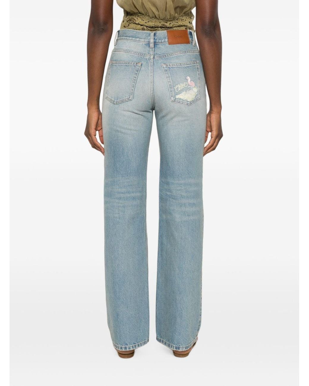 Chloé Blue Flared Leg Denim Jeans