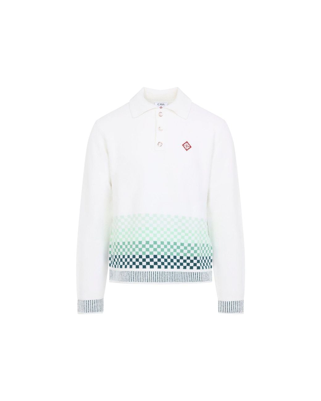 Casablanca White L/S Polo Shirt