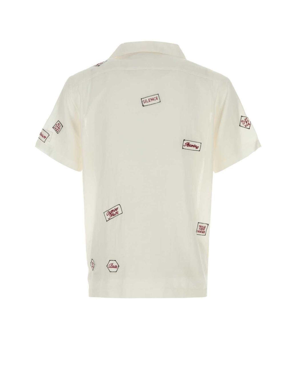 Bode White Regular Embroidered Shirt for men