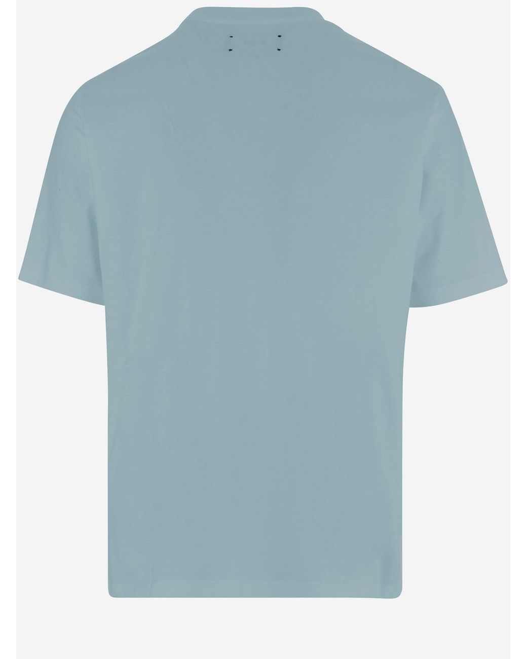 Amiri Blue Cotton T Shirt With Logo for men