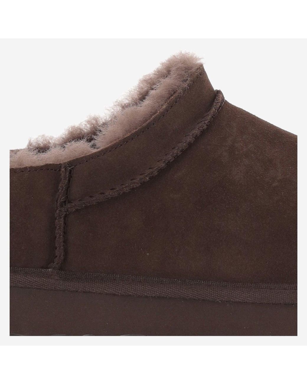 Ugg Brown Ankle Boots Classic Micro Suede