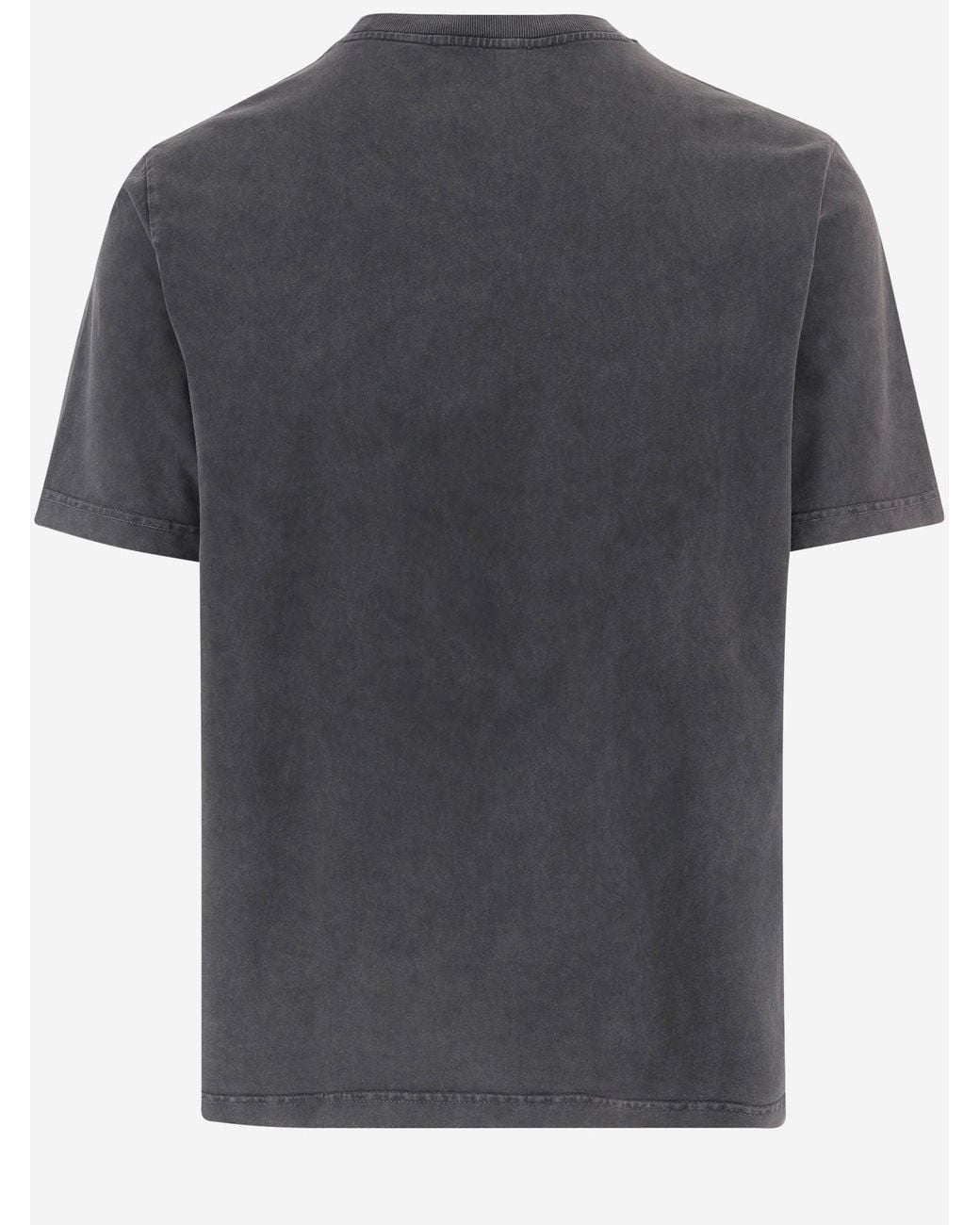 Maison Kitsuné Black Cotton T Shirt With Embroidered Fox Logo