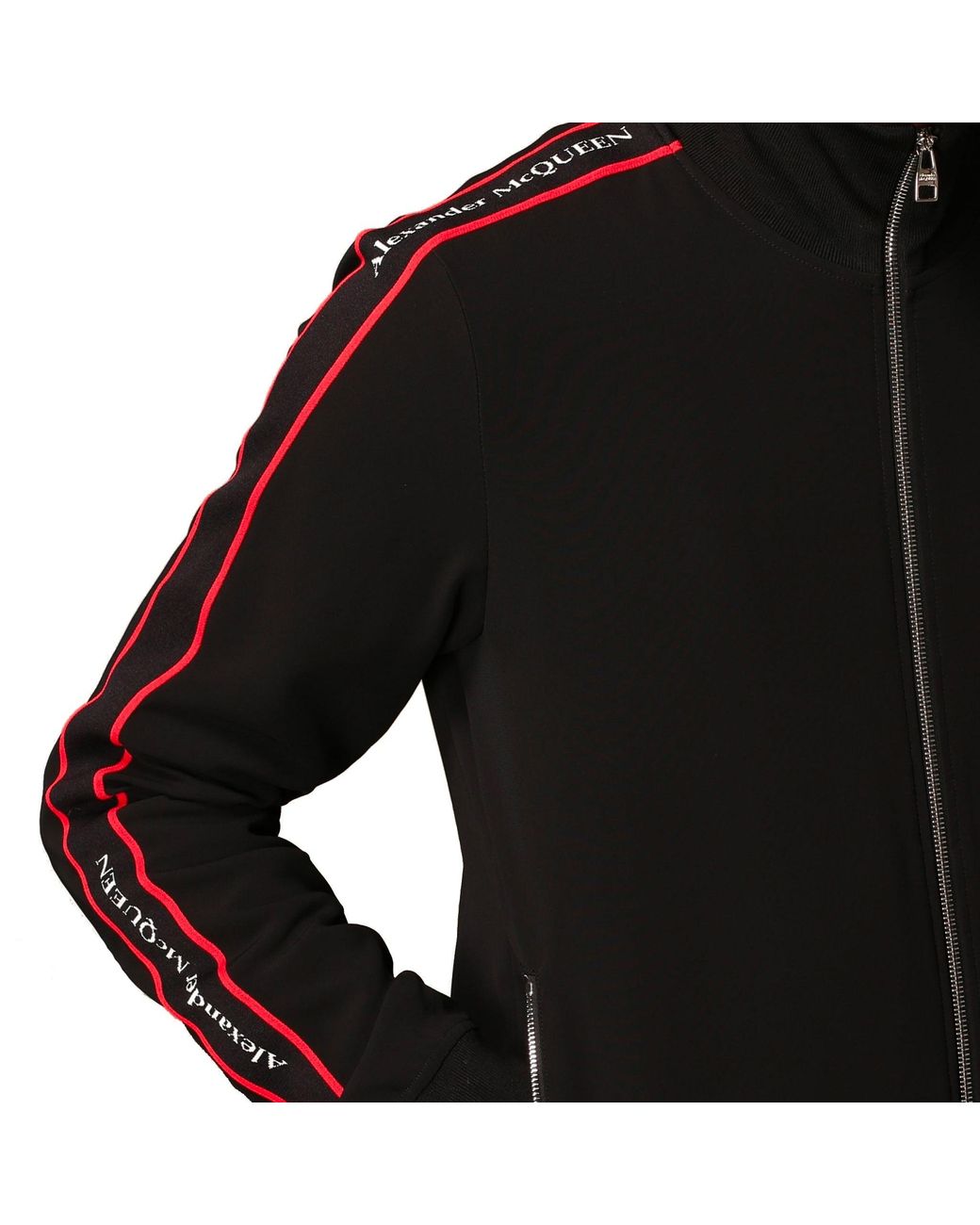 McQueen Black Logo Zipped Sweatshirt For for men