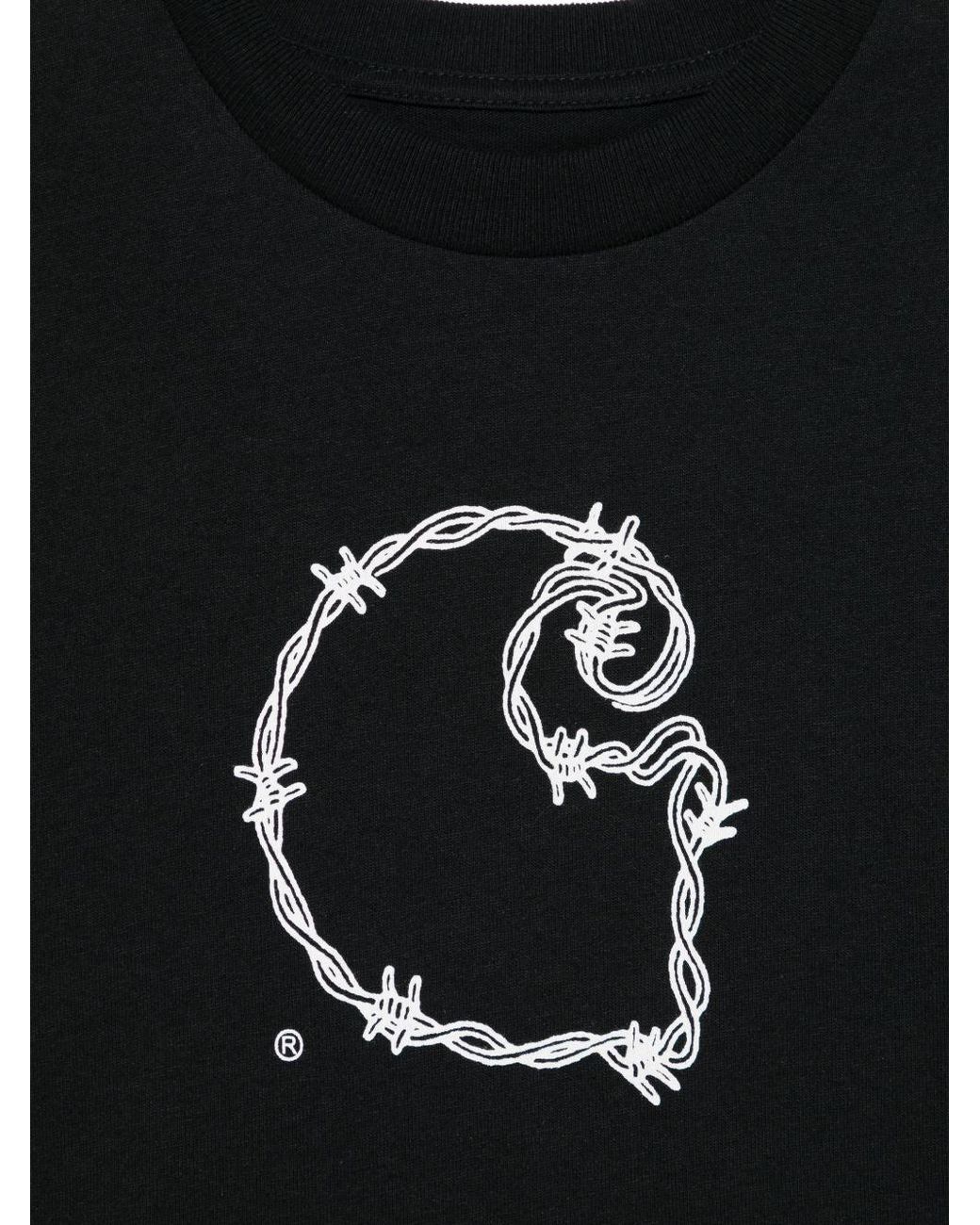 Carhartt Black Logo Cotton T-Shirt