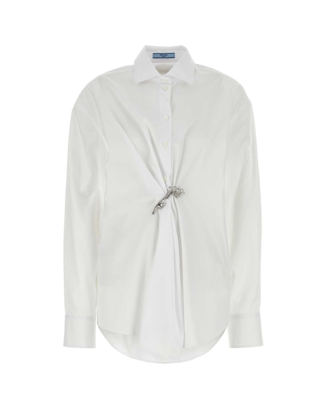 Prada White Poplin Shirt Cotton