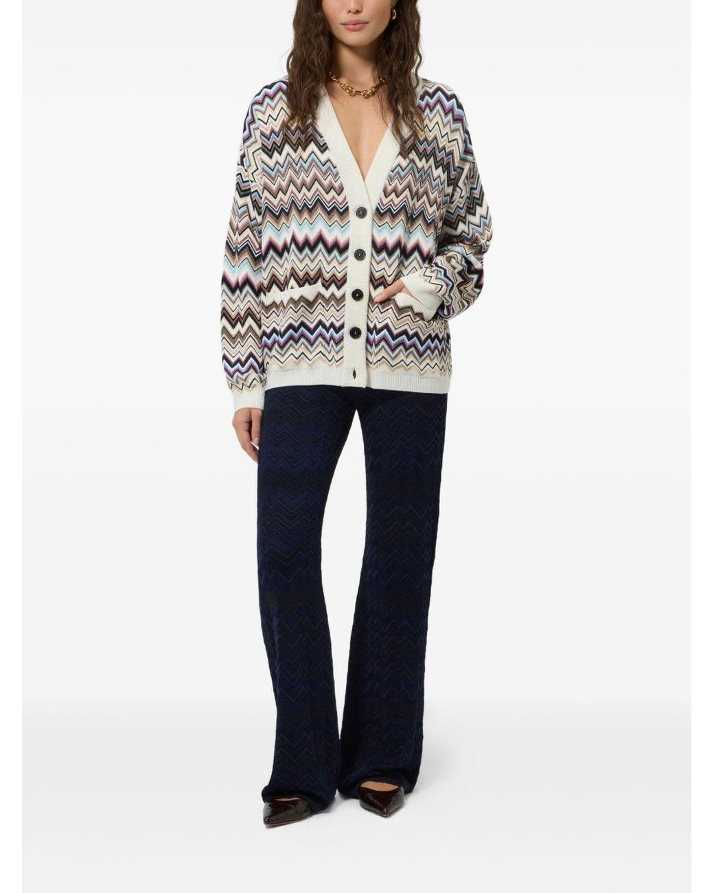 Missoni White Wool Blend Cardigan