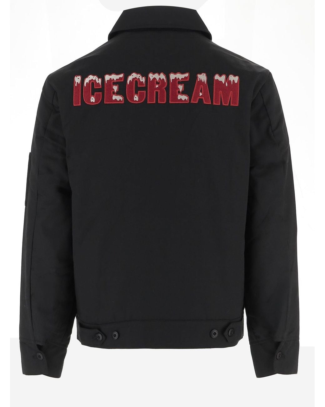 ICECREAM Black Drippy Jacket With Logo for men