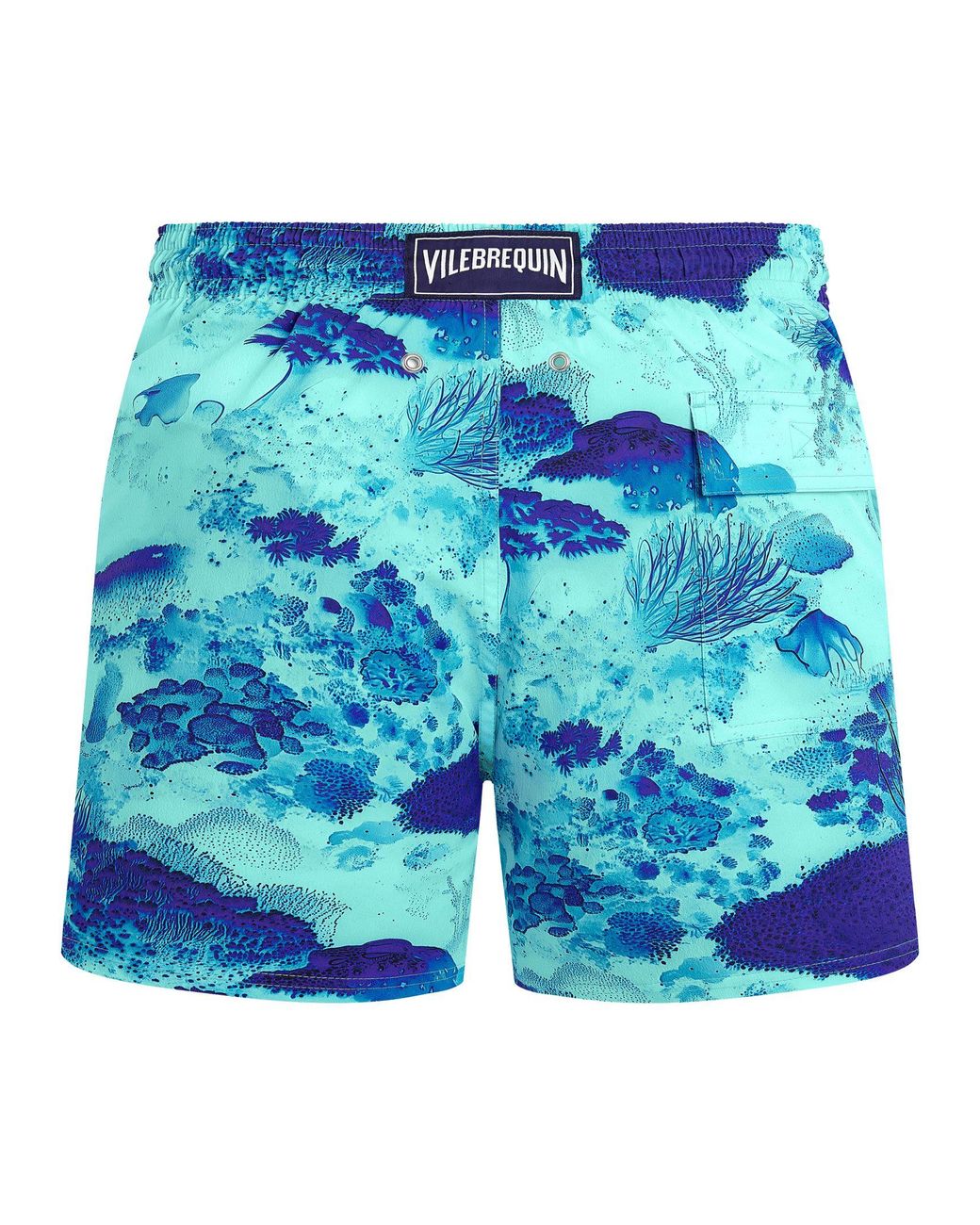 Vilebrequin Blue Swim Shorts With Underwater Seabed Print for men