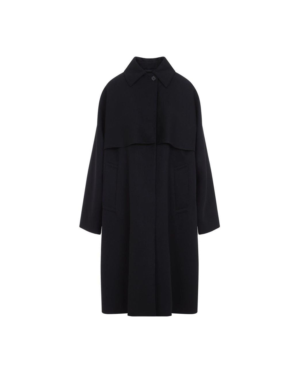 Jil Sander Black Wool Trench Jacket
