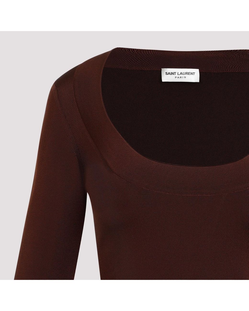 Saint Laurent Brown Mini Dress