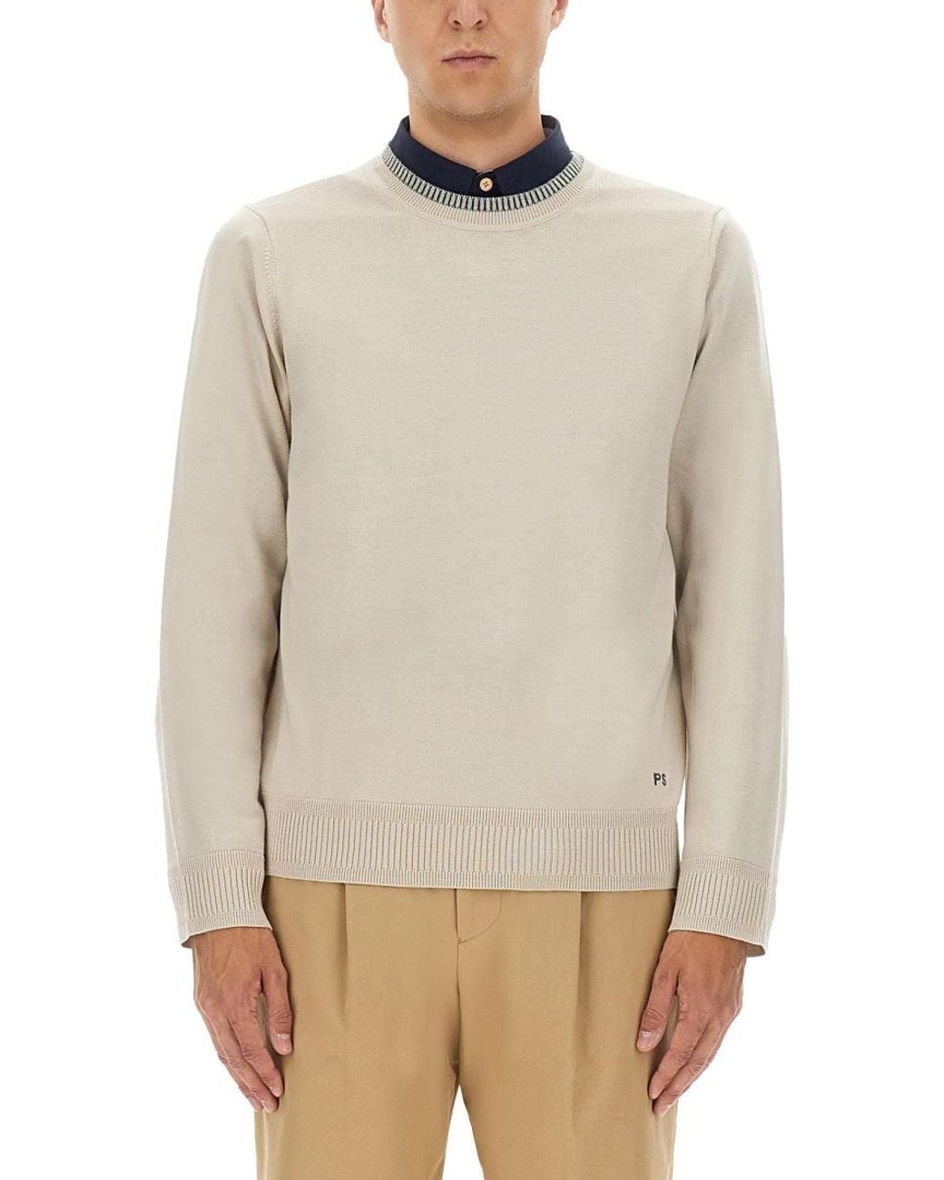 Paul Smith Natural Shirt With Embroidered Logo