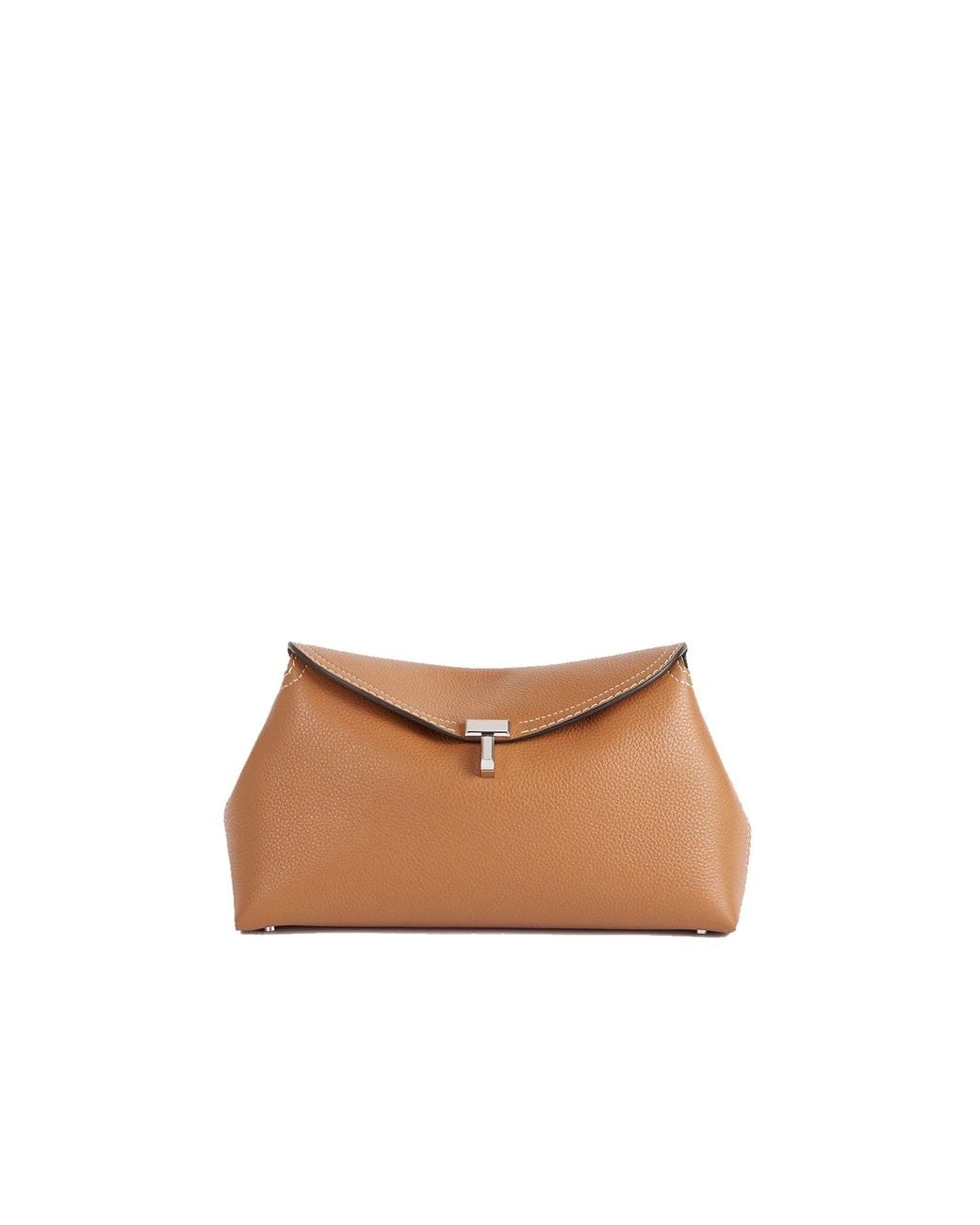 Totême Black T-Lock Clutch Bag