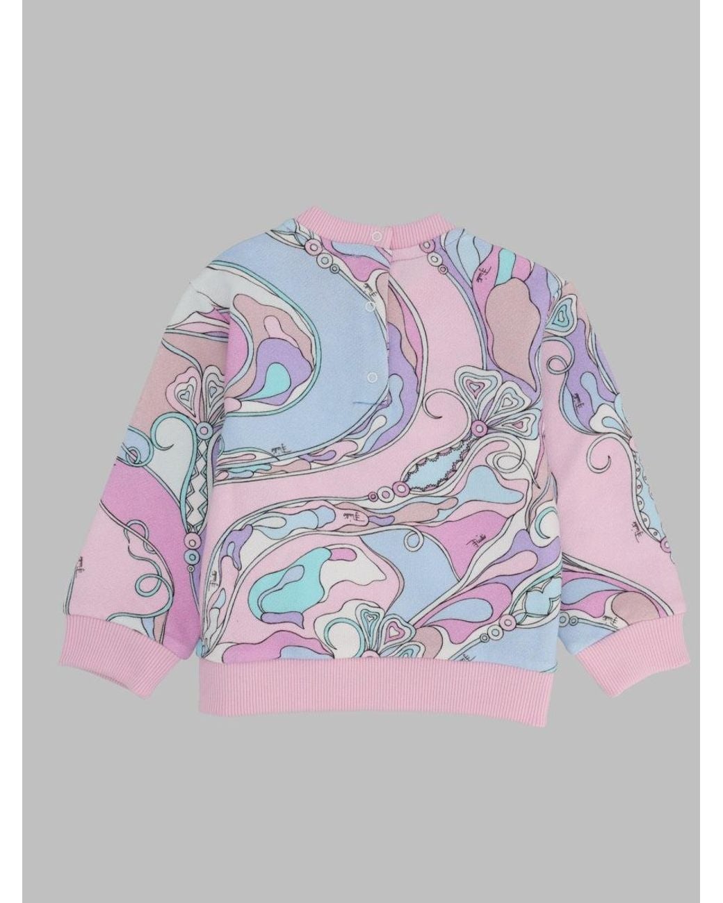 Emilio Pucci Pink Mini Trendy Sweatshirt For Baby Girls