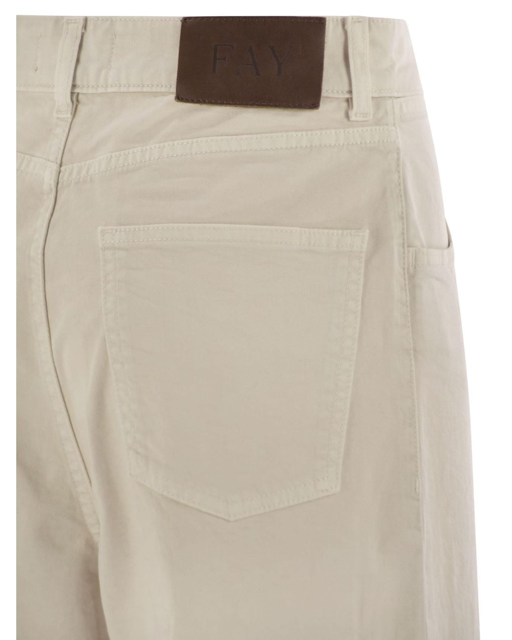 Fay Natural 5-Pocket Trousers