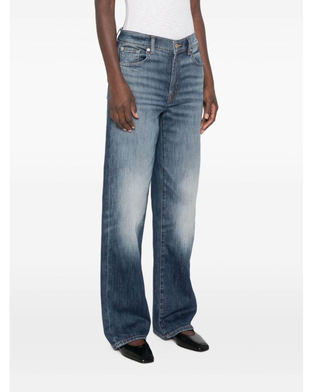 Seven7 Blue Stovepipe Denim Jeans