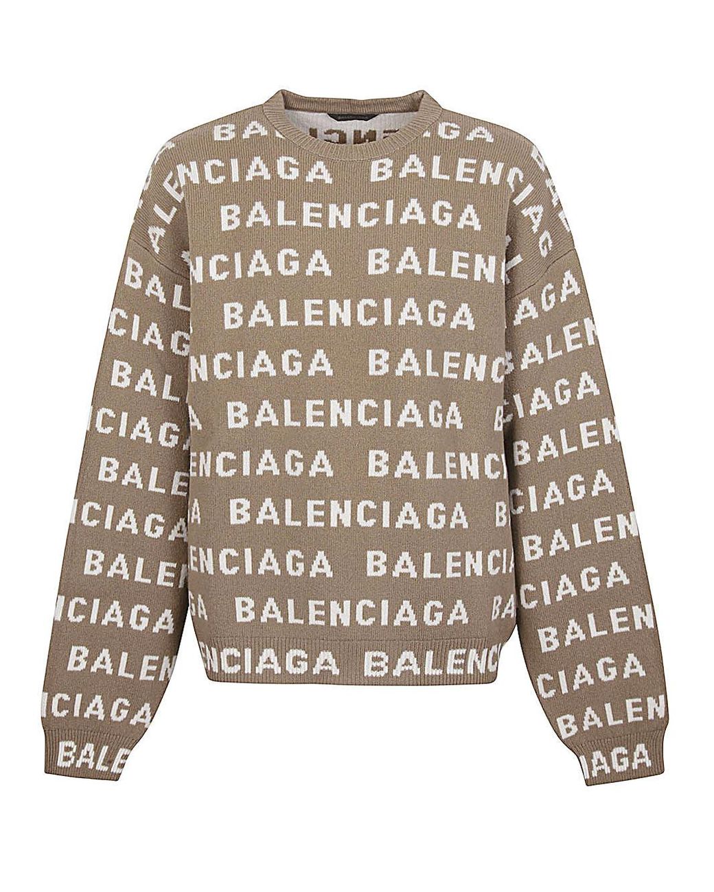 Balenciaga allover logo crewneck best sale