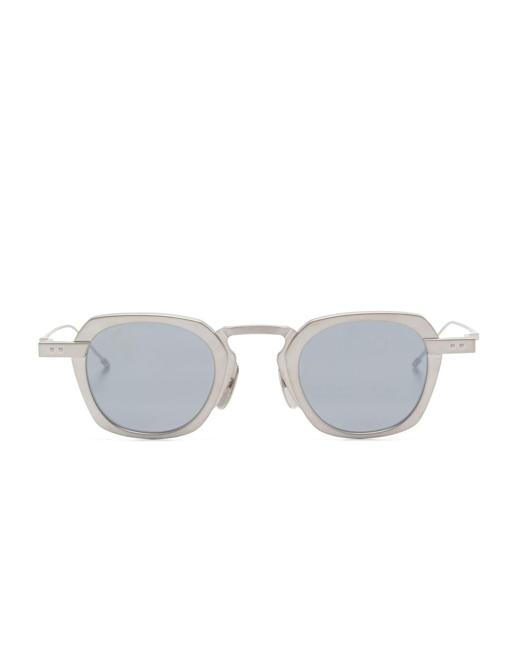 Thom Browne White Square Frame Sunglasses for men