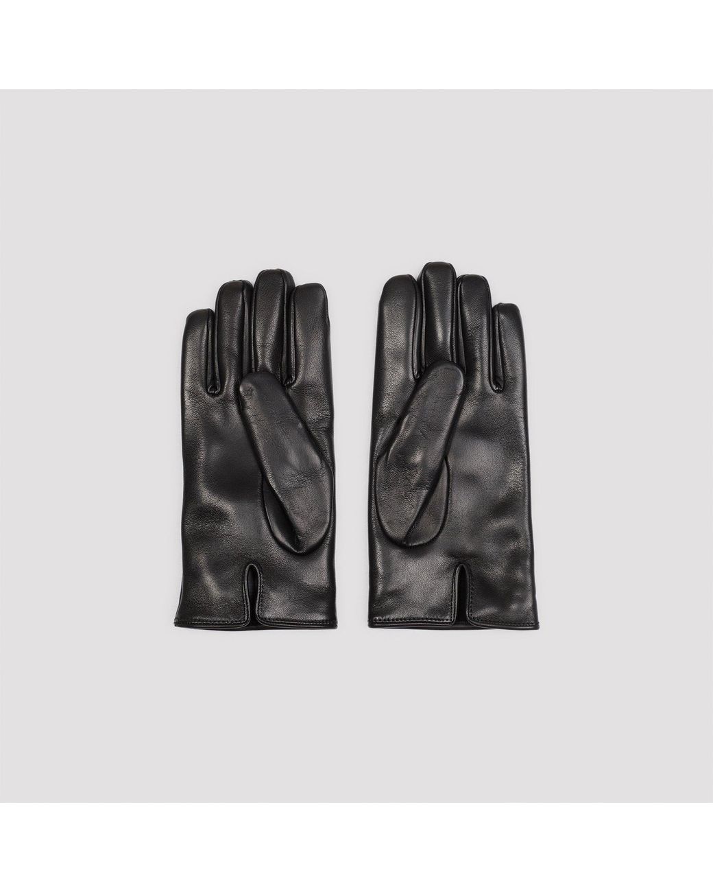 Giorgio Armani Black Lamb Leather Gloves for men